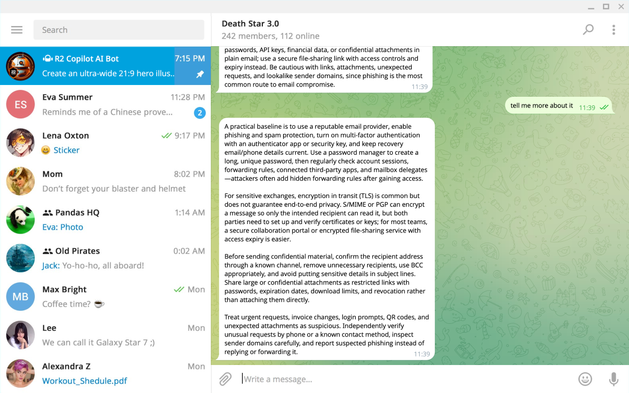R2 Copilot in Telegram
